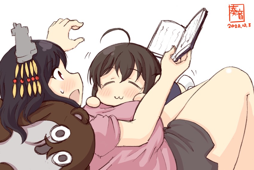 shigure, yamashiro, and bokukawauso (kantai collection) drawn by kanon_(kurogane_knights)