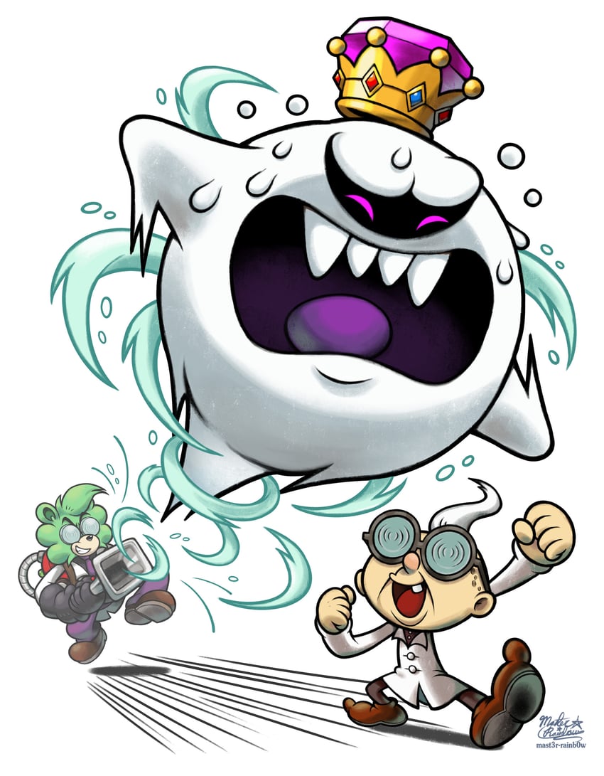 king boo and professor elvin gadd (mario and 1 more) drawn by mast3r-rainb0w