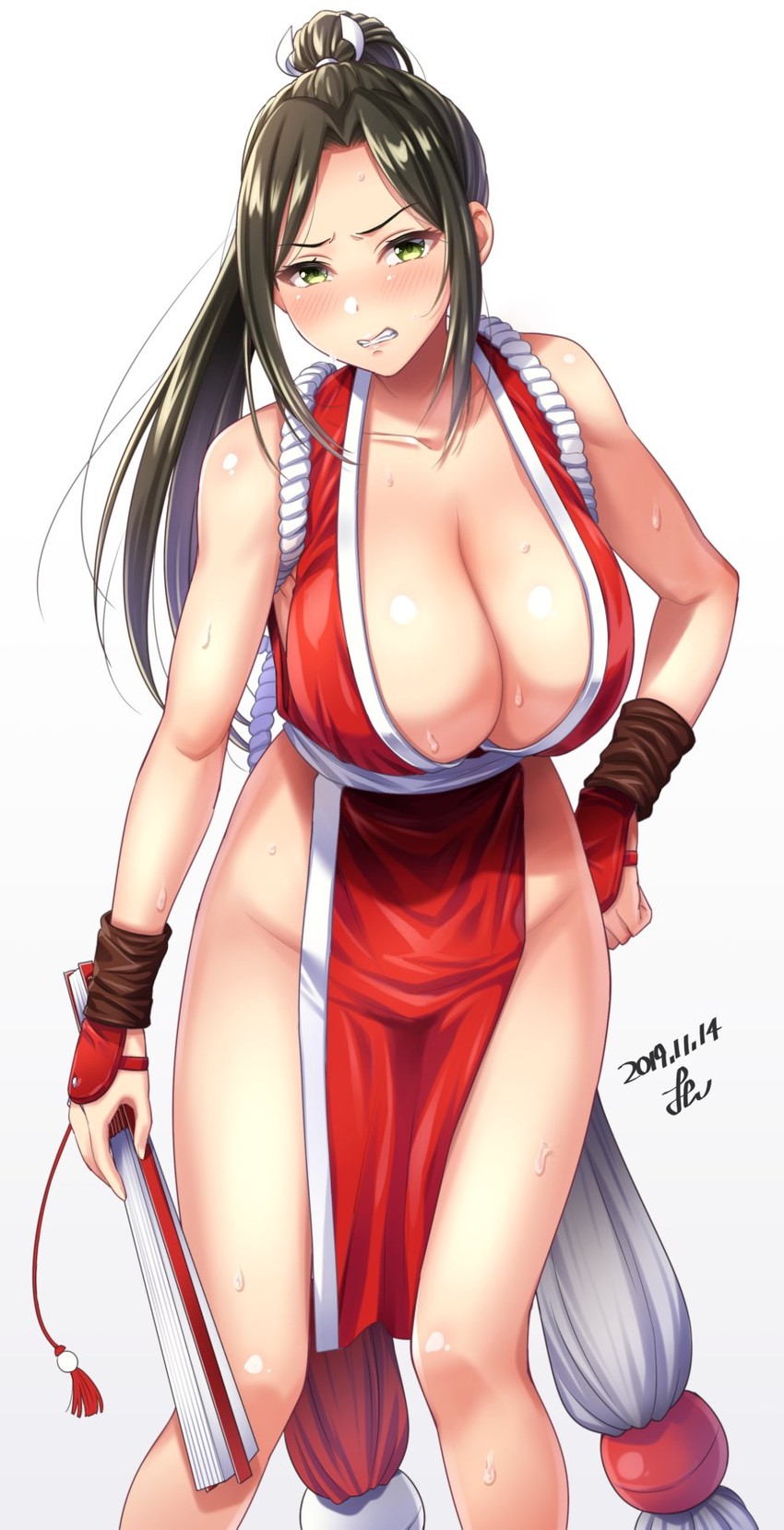 shiranui mai and mukai takumi (idolmaster and 3 more) drawn by yoohi