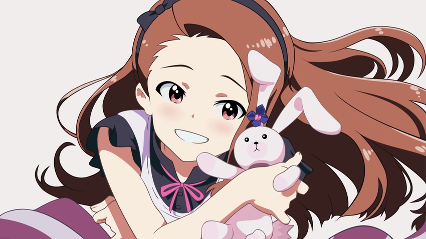 minase iori and usa-chan (idolmaster) drawn by negativezero