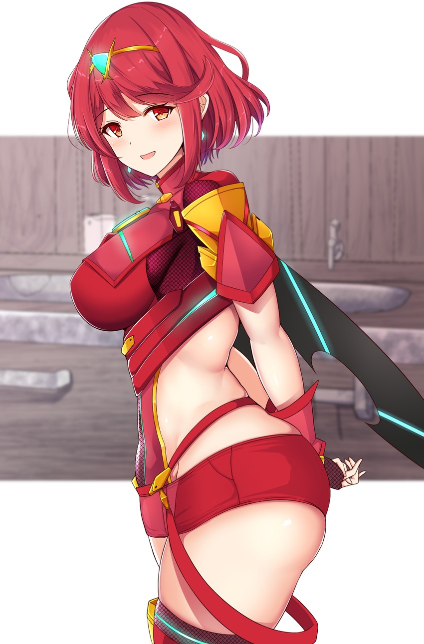 pyra (xenoblade chronicles and 1 more) drawn by noeomi