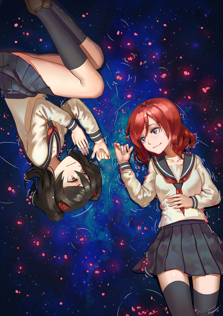 nishikino maki and yazawa nico (love live! and 1 more) drawn by zhanzheng_zi