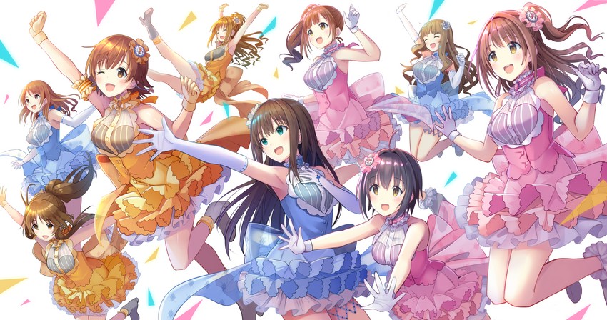 shibuya rin, shimamura uzuki, honda mio, hojo karen, kamiya nao, and 4 more (idolmaster and 1 more) drawn by u_rin