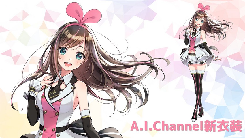 kizuna ai (kizuna ai inc.) drawn by morikura_en