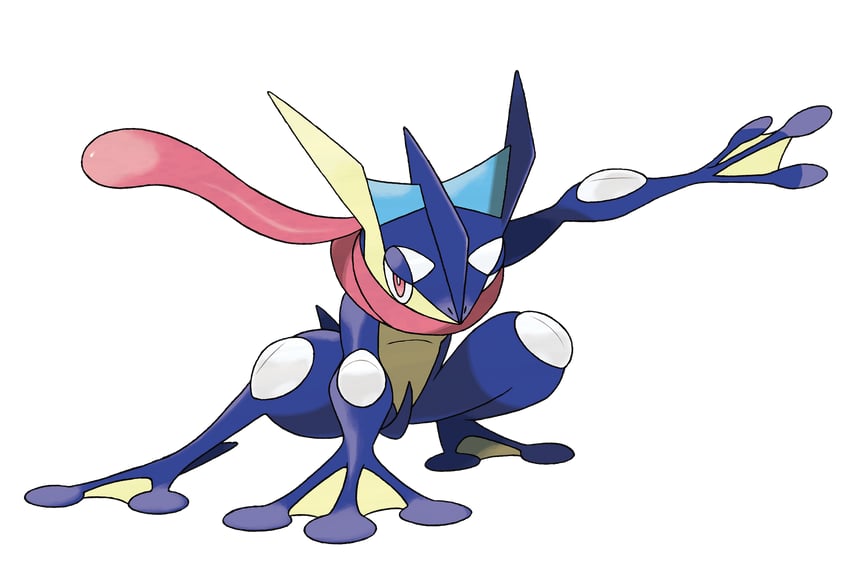 greninja (pokemon and 1 more) drawn by sugimori_ken