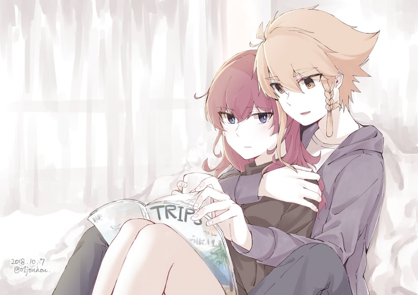 shidou maki and konohana suzuka (toji no miko) drawn by jouhou