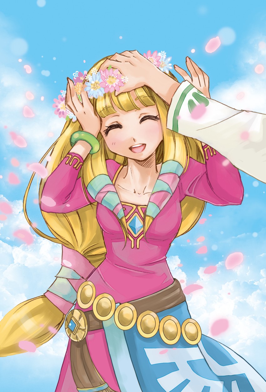 link and princess zelda (the legend of zelda and 1 more) drawn by sagawa_yumeko