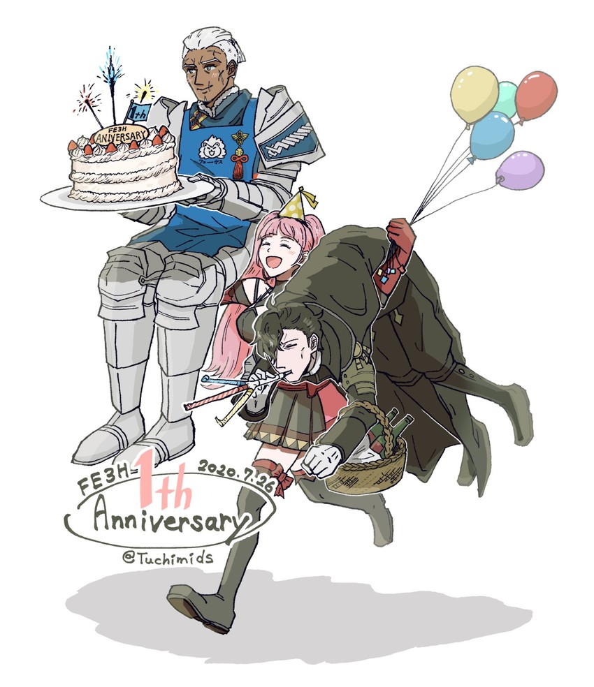 hilda valentine goneril, hubert von vestra, and dedue molinaro (fire emblem and 1 more) drawn by tuchimids