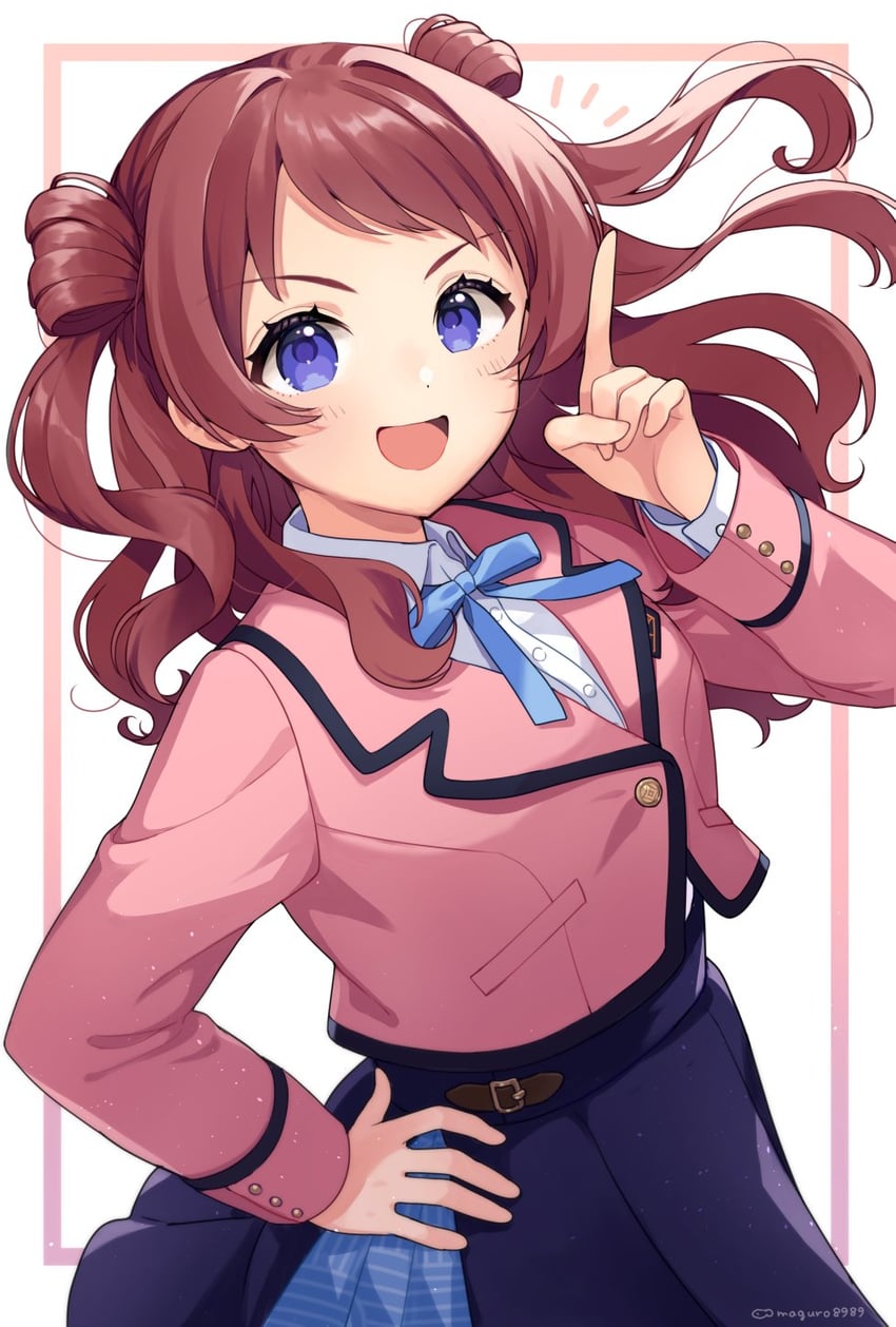 hanami saki (idolmaster and 1 more) drawn by binchou_maguro
