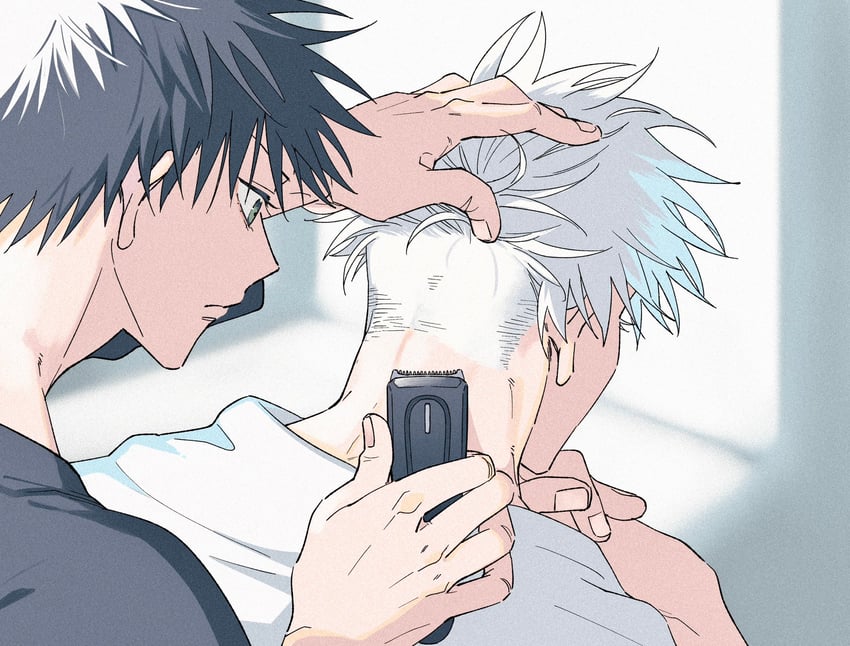 gojou satoru and fushiguro megumi (jujutsu kaisen) drawn by pipikeke