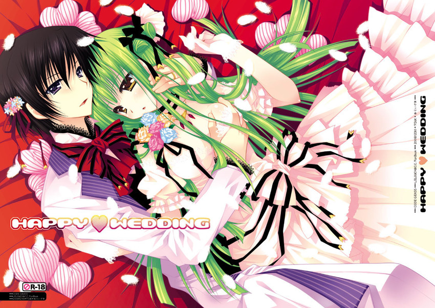 c.c. and lelouch vi britannia (code geass) drawn by araiguma