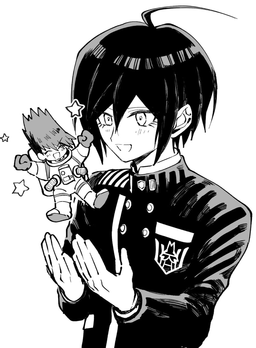 saihara shuichi and momota kaito (danganronpa and 1 more) drawn by visket53