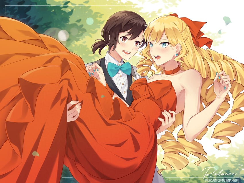 claire francois and rae taylor (watashi no oshi wa akuyaku reijou) drawn by cinnamyon