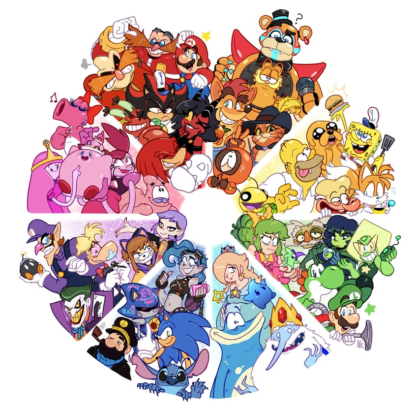 kirby, mario, sonic the hedgehog, rosalina, jinx, and 41 more (league of legends and 33 more) drawn by francois.l