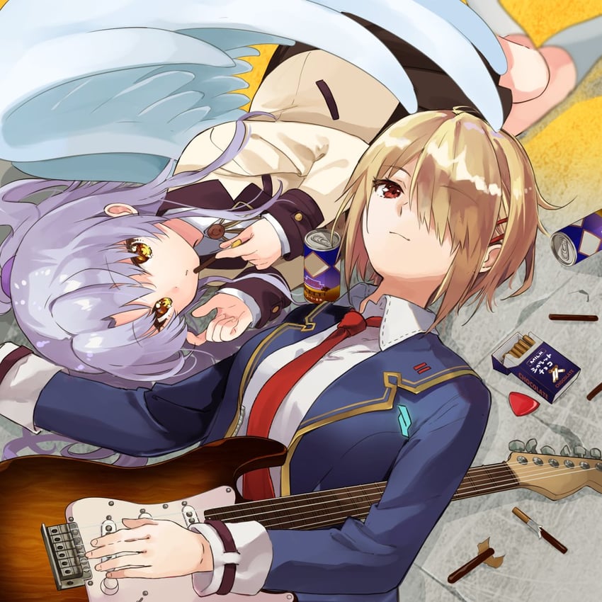 tachibana kanade and kayamori ruka (angel beats! and 1 more) drawn by asami_yuriko