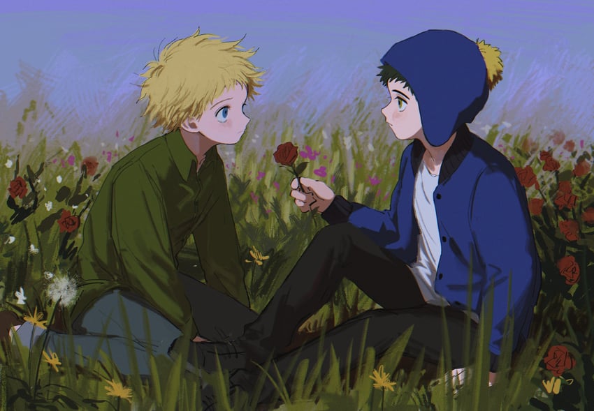 craig tucker and tweek tweak (south park) drawn by chunai_tuju