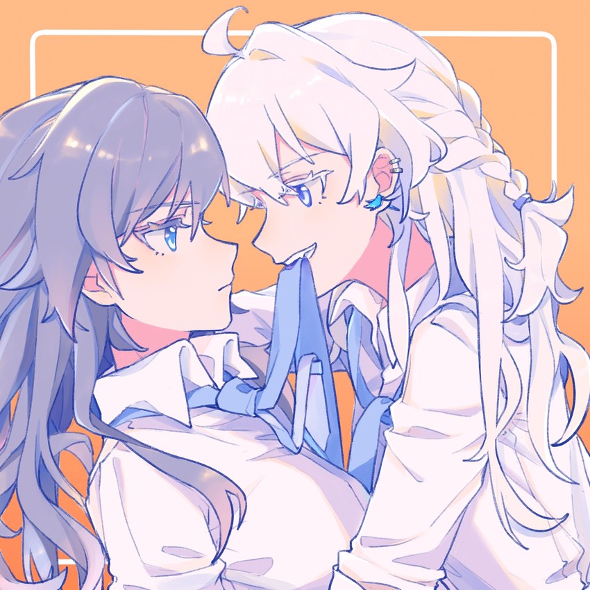 kiana kaslana and fu hua (honkai and 1 more) drawn by tanghc175