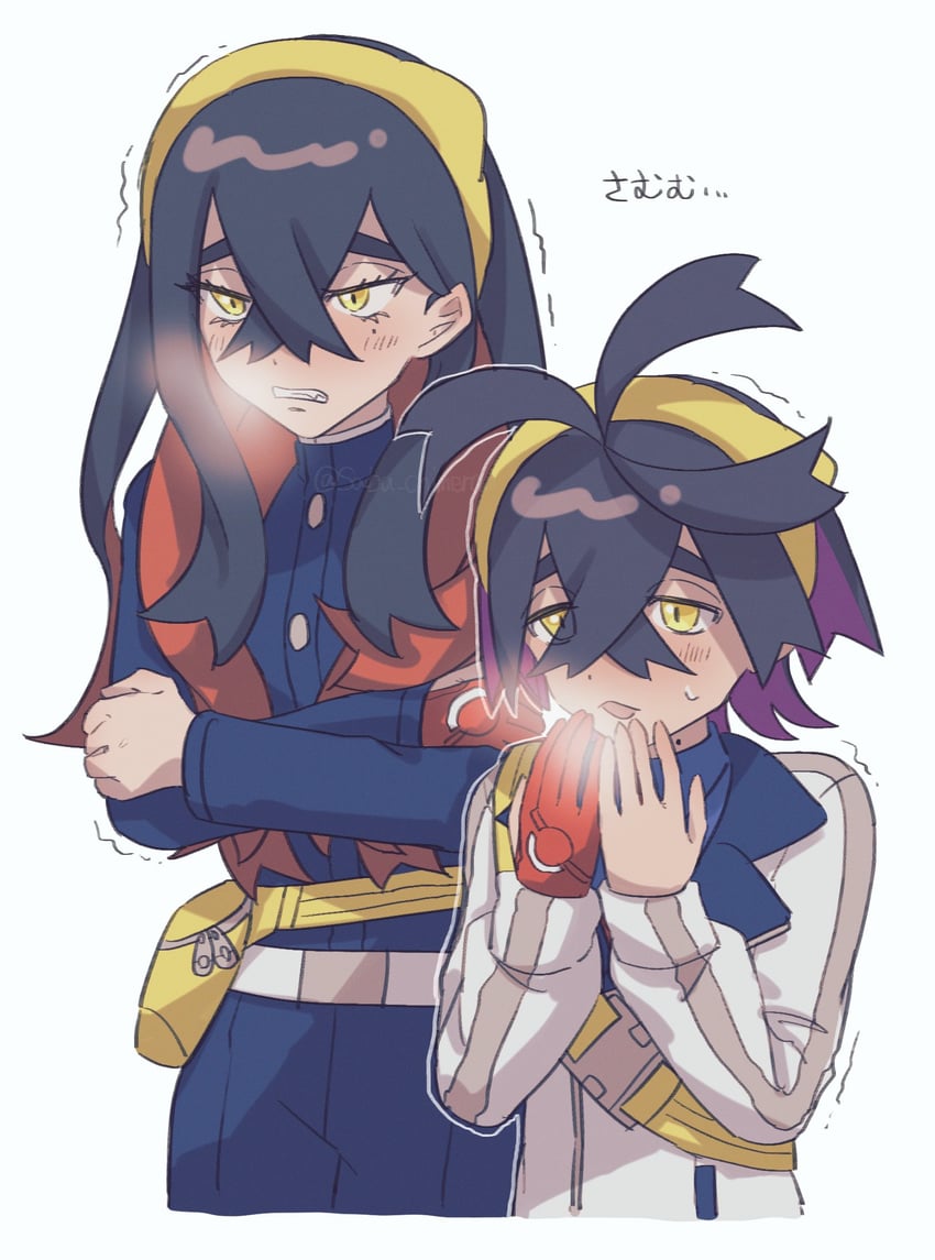kieran and carmine (pokemon and 1 more) drawn by saba_chimera