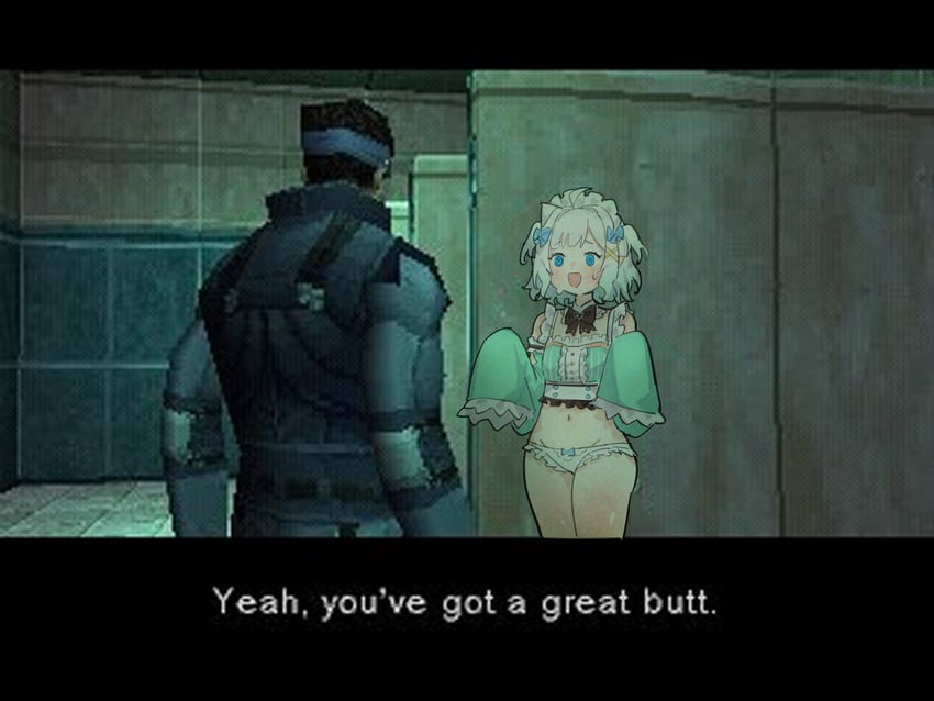 mint fantome and solid snake (indie virtual youtuber and 2 more) drawn by maplesights