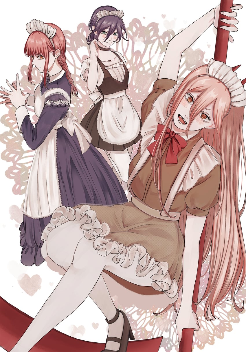 makima, power, and reze (chainsaw man) drawn by kotochi_re