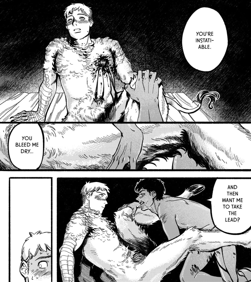 laios touden and kabru (dungeon meshi) drawn by pearl_seemann