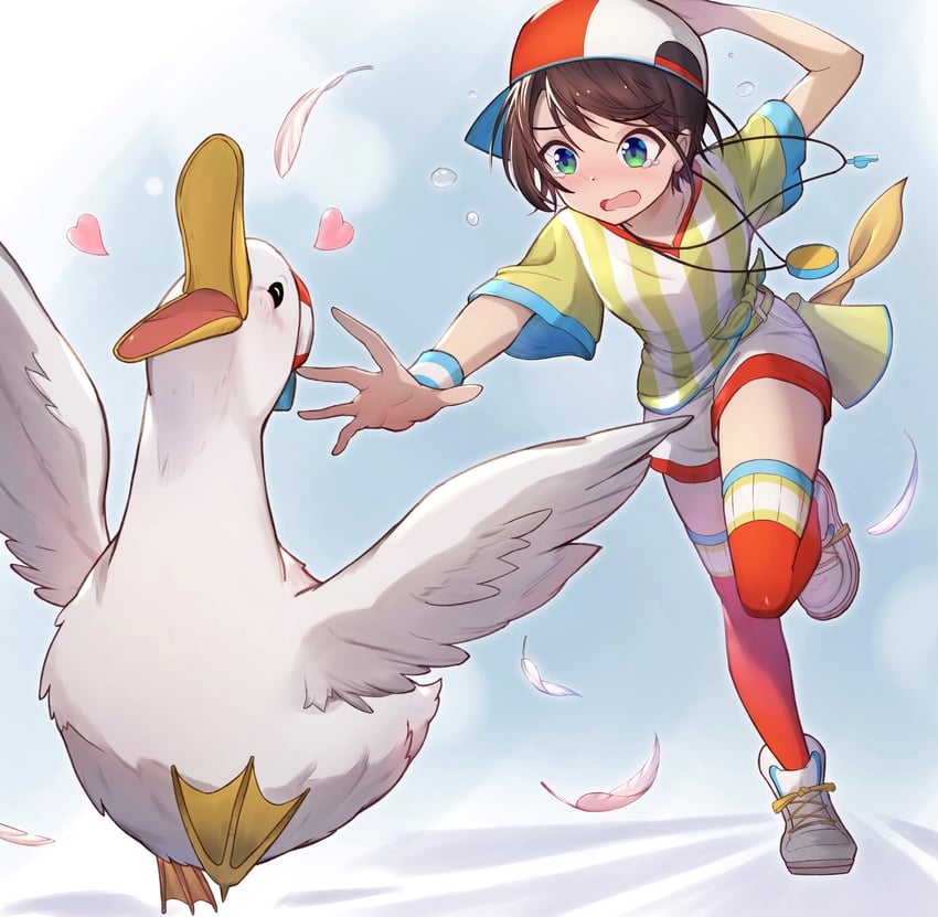 oozora subaru and subaru duck (hololive) drawn by tokisaka_makoto