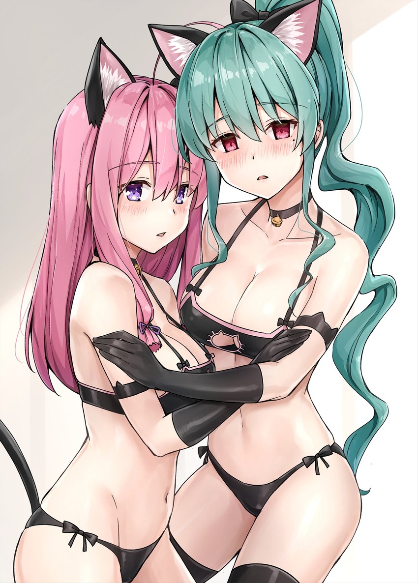 ideura shizuri and momochi ayame (neet de otaku na kunoichi to naze ka dousei hajimemashita) drawn by koyuki_(kotatsu358)