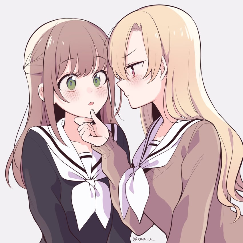 kimura honoka and hiyama yurina (shoujo manga shujinkou x rival-san) drawn by kuu_(abc823)