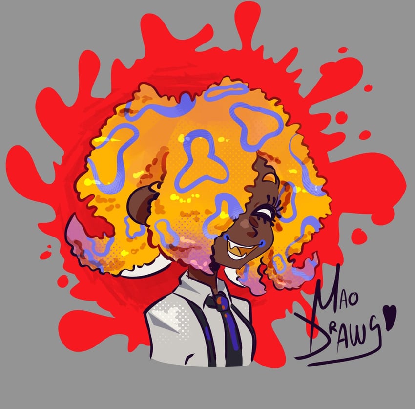 tao blu (splatoon and 1 more) drawn by maomao_arts