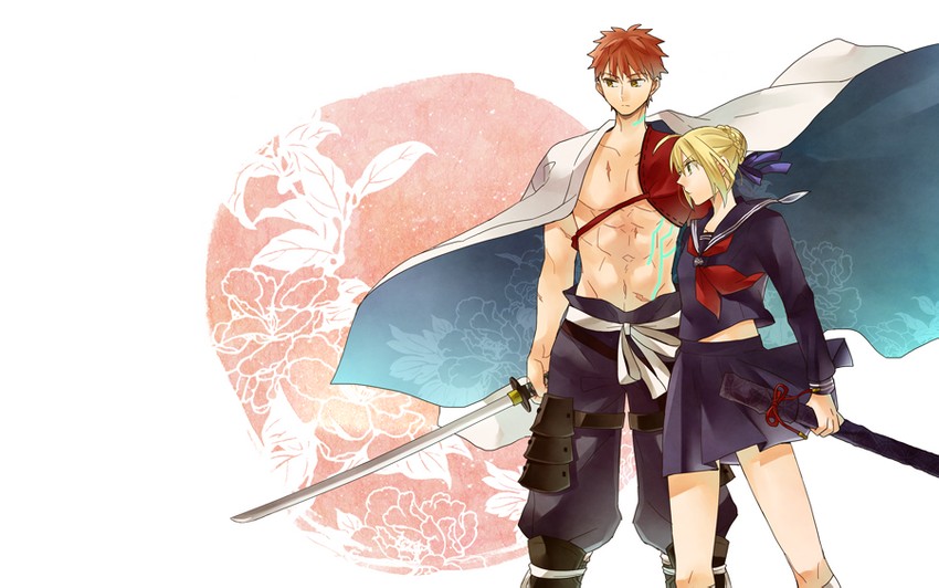 artoria pendragon, emiya shirou, senji muramasa, and master artoria (fate and 3 more) drawn by misuko_(sbelolt)
