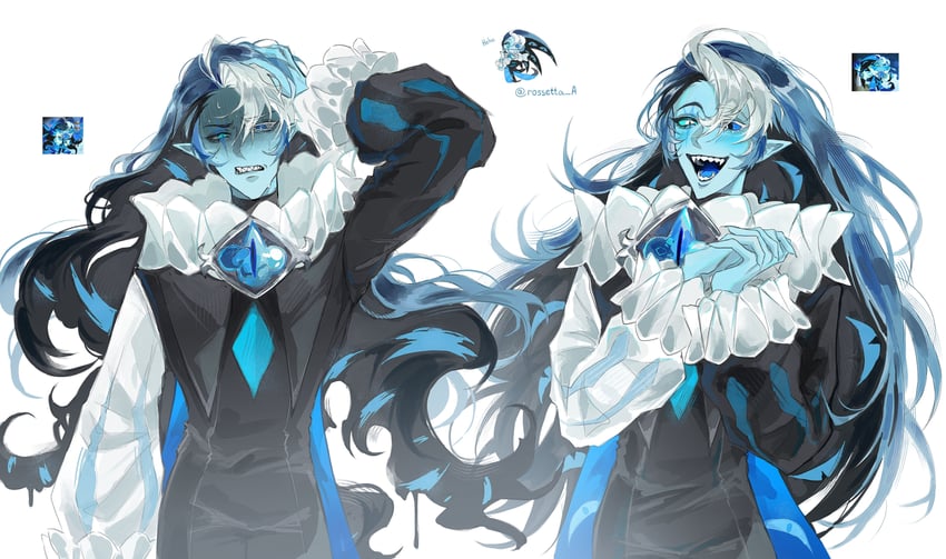 shadow milk cookie (cookie run and 1 more) drawn by rossetta_a