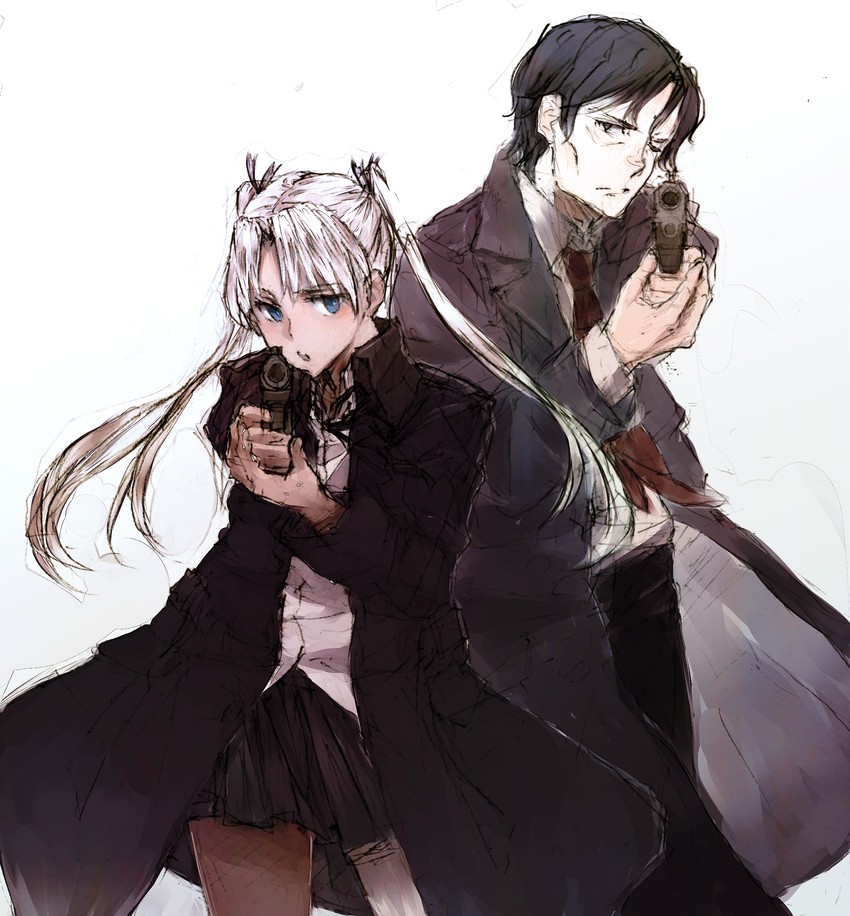 triela and victor hillshire (gunslinger girl) drawn by yukiguni_(ykgn)
