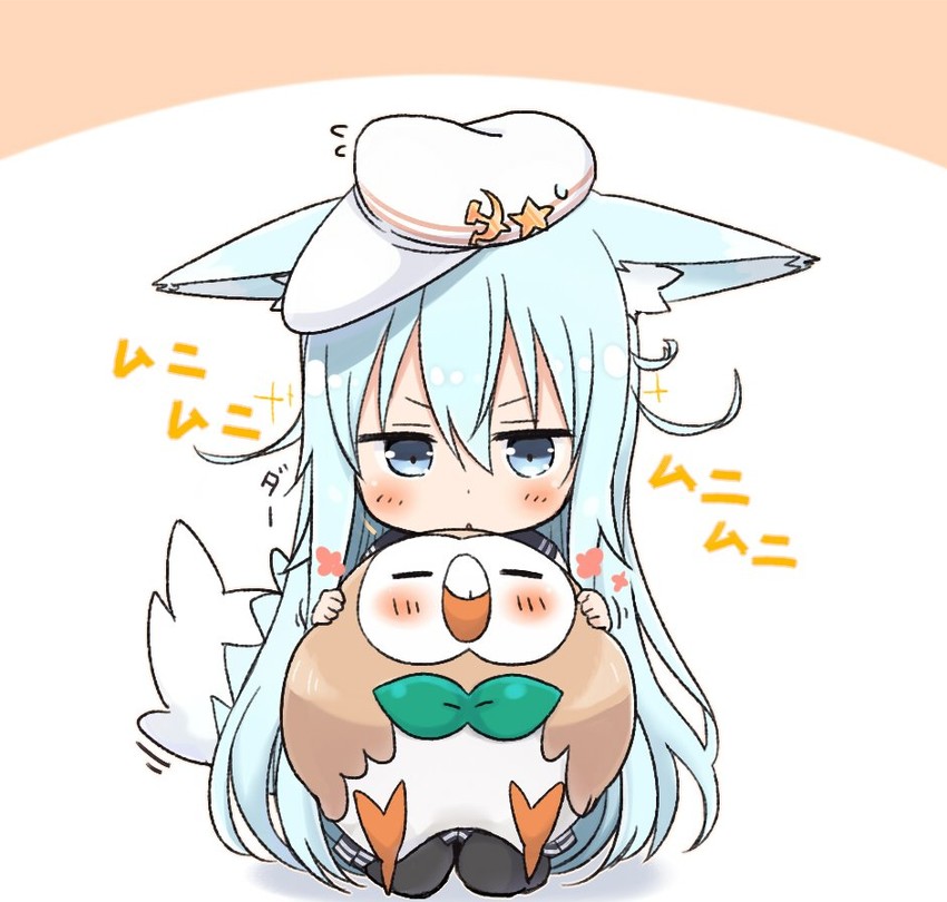 hibiki, verniy, and rowlet (kantai collection and 2 more) drawn by nonono_mino