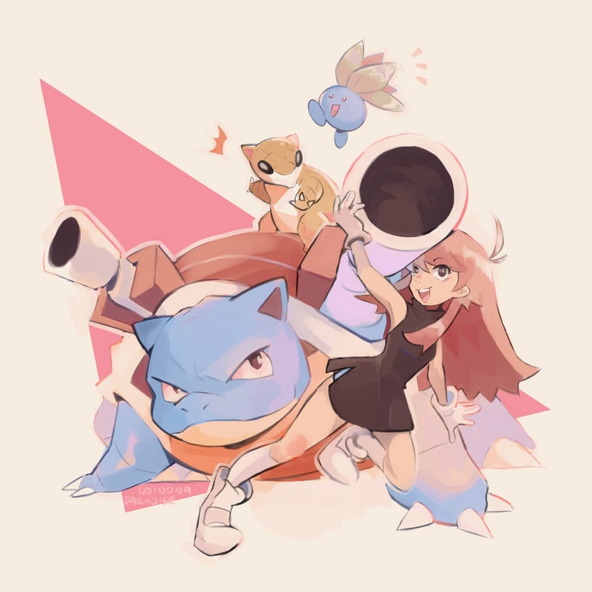 green, oddish, blastoise, and sandshrew (pokemon and 1 more) drawn by winonaparadise