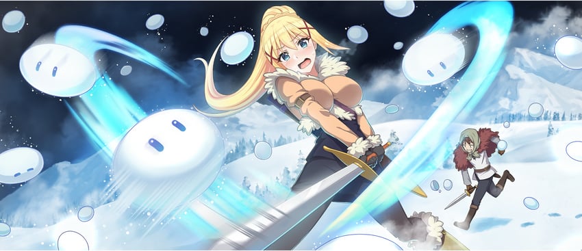 darkness and satou kazuma (kono subarashii sekai ni shukufuku wo! and 1 more)
