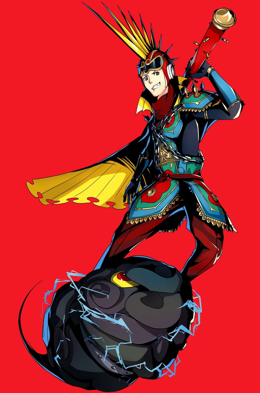 sakamoto ryuuji and seiten taisei (persona and 2 more) drawn by pancakesorting
