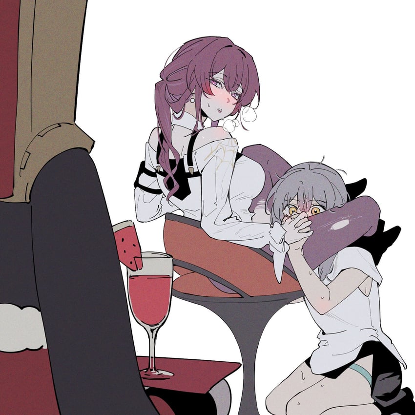 trailblazer, stelle, kafka, and pom-pom (honkai and 1 more) drawn by d0600059994959