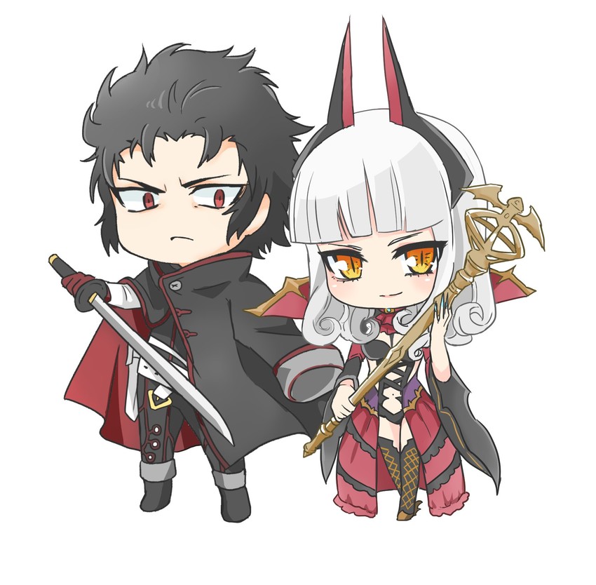 carmilla and hijikata toshizou (fate and 1 more) drawn by shiina_(vuurrood)