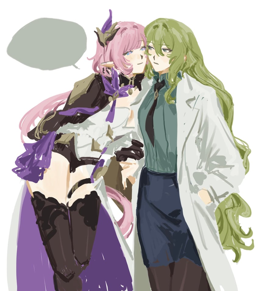 elysia and mobius (honkai and 1 more) drawn by mmria0307