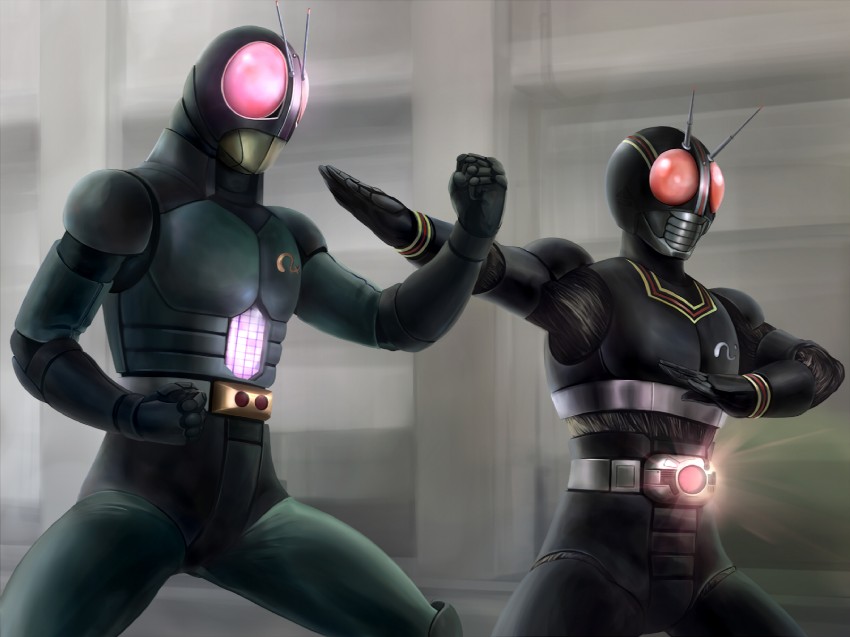 kamen rider black and kamen rider black rx (kamen rider and 3 more) drawn by sei_mon
