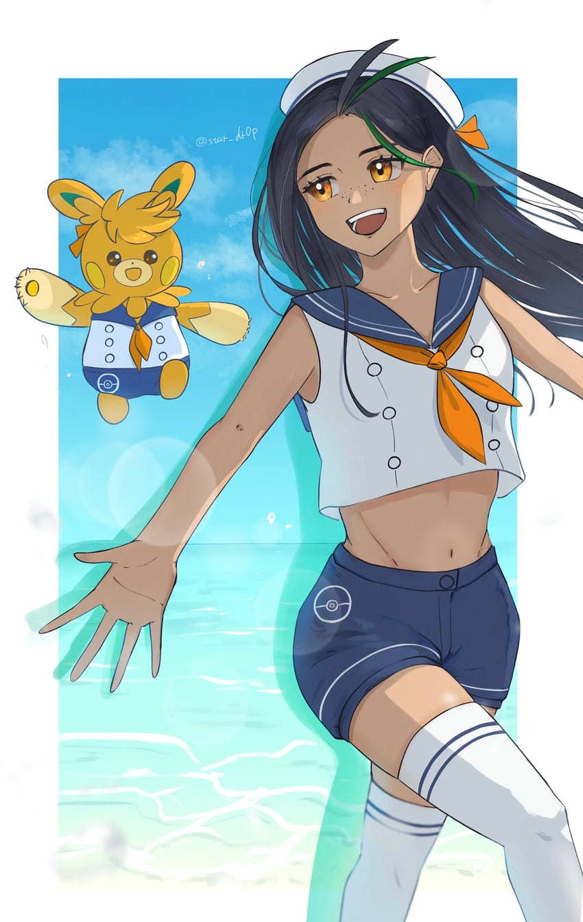 nemona and pawmot (pokemon and 1 more) drawn by star_dr0p