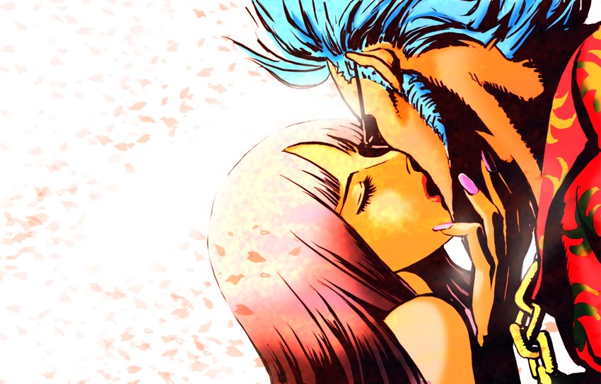 nico robin and franky (one piece) drawn by nika_(nikasa_an)