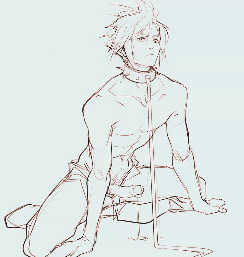 cloud strife (final fantasy and 1 more) drawn by obj_shep