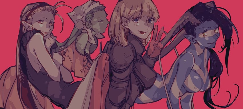 cybele, leanan sidhe, silky, and jeanne d'arc (shin megami tensei) drawn by raven_croow
