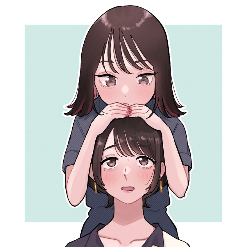inuzuka miwa and shishio tamaki (tsukiatte agetemo ii kana) drawn by mogggggge