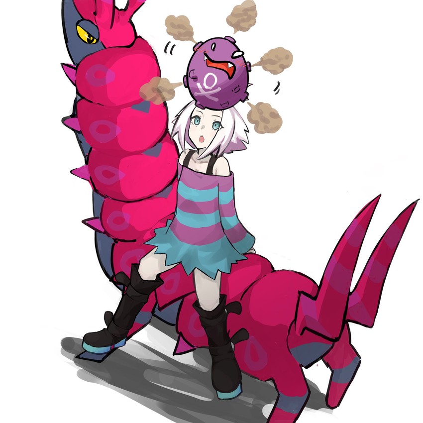 roxie, scolipede, and koffing (pokemon and 1 more) drawn by aojirohada