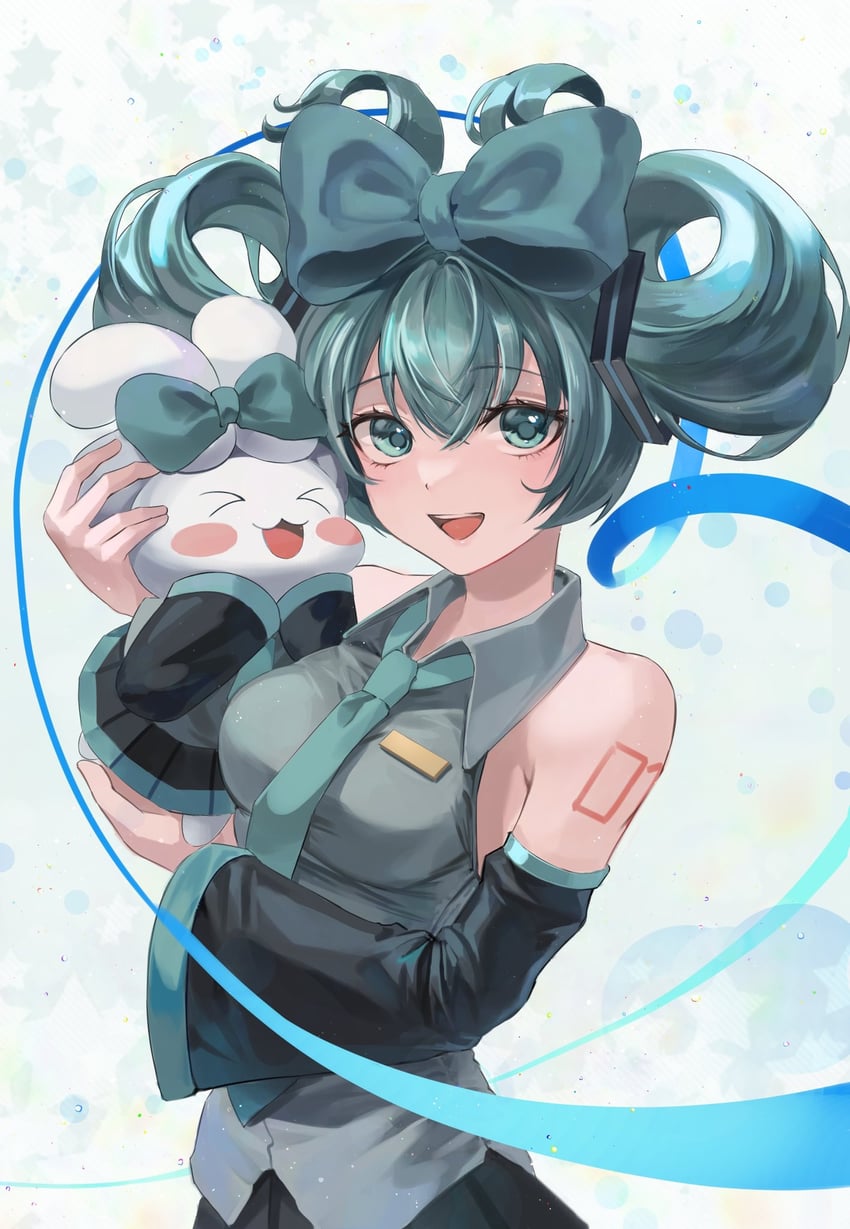 hatsune miku, cinnamoroll, and cinnamiku (vocaloid and 2 more) drawn by espi