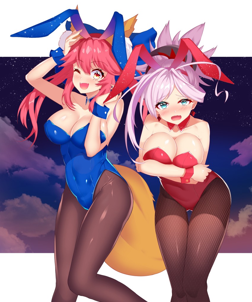 tamamo, tamamo no mae, and miyamoto musashi (fate and 2 more) drawn by yuruto