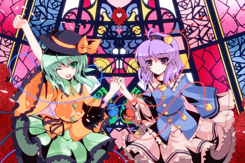 komeiji koishi and komeiji satori (touhou) drawn by auer