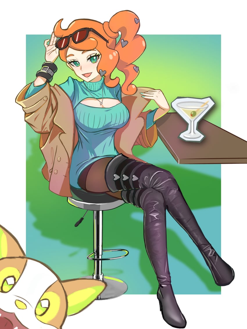 sonia and yamper (pokemon and 1 more) drawn by norstaruniverse